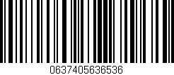 Código de barras (EAN, GTIN, SKU, ISBN): '0637405636536'