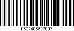 Código de barras (EAN, GTIN, SKU, ISBN): '0637405637007'