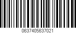 Código de barras (EAN, GTIN, SKU, ISBN): '0637405637021'