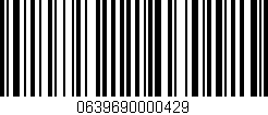 Código de barras (EAN, GTIN, SKU, ISBN): '0639690000429'