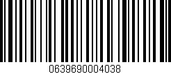 Código de barras (EAN, GTIN, SKU, ISBN): '0639690004038'
