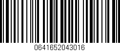 Código de barras (EAN, GTIN, SKU, ISBN): '0641652043016'
