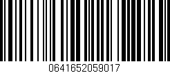 Código de barras (EAN, GTIN, SKU, ISBN): '0641652059017'
