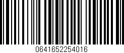 Código de barras (EAN, GTIN, SKU, ISBN): '0641652254016'