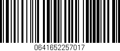 Código de barras (EAN, GTIN, SKU, ISBN): '0641652257017'