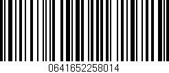 Código de barras (EAN, GTIN, SKU, ISBN): '0641652258014'