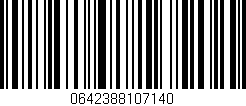 Código de barras (EAN, GTIN, SKU, ISBN): '0642388107140'