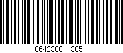 Código de barras (EAN, GTIN, SKU, ISBN): '0642388113851'