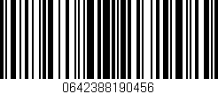 Código de barras (EAN, GTIN, SKU, ISBN): '0642388190456'