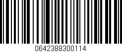 Código de barras (EAN, GTIN, SKU, ISBN): '0642388300114'