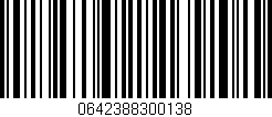 Código de barras (EAN, GTIN, SKU, ISBN): '0642388300138'