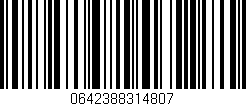 Código de barras (EAN, GTIN, SKU, ISBN): '0642388314807'
