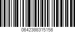 Código de barras (EAN, GTIN, SKU, ISBN): '0642388315156'