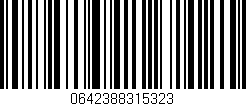 Código de barras (EAN, GTIN, SKU, ISBN): '0642388315323'