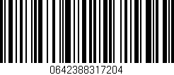 Código de barras (EAN, GTIN, SKU, ISBN): '0642388317204'