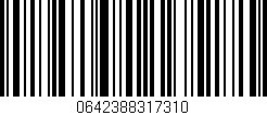 Código de barras (EAN, GTIN, SKU, ISBN): '0642388317310'