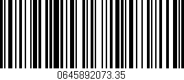 Código de barras (EAN, GTIN, SKU, ISBN): '0645892073.35'