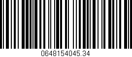 Código de barras (EAN, GTIN, SKU, ISBN): '0648154045.34'
