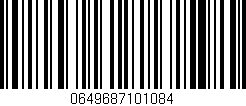 Código de barras (EAN, GTIN, SKU, ISBN): '0649687101084'