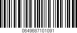 Código de barras (EAN, GTIN, SKU, ISBN): '0649687101091'