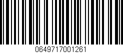 Código de barras (EAN, GTIN, SKU, ISBN): '0649717001261'