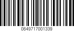 Código de barras (EAN, GTIN, SKU, ISBN): '0649717001339'