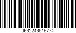 Código de barras (EAN, GTIN, SKU, ISBN): '0662248916774'