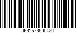 Código de barras (EAN, GTIN, SKU, ISBN): '0662578900429'