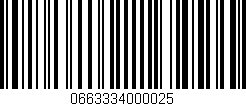 Código de barras (EAN, GTIN, SKU, ISBN): '0663334000025'