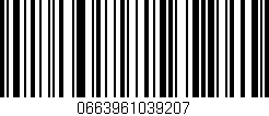 Código de barras (EAN, GTIN, SKU, ISBN): '0663961039207'