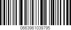 Código de barras (EAN, GTIN, SKU, ISBN): '0663961039795'