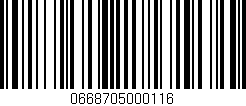 Código de barras (EAN, GTIN, SKU, ISBN): '0668705000116'
