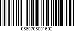 Código de barras (EAN, GTIN, SKU, ISBN): '0668705001632'