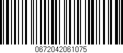 Código de barras (EAN, GTIN, SKU, ISBN): '0672042061075'