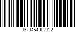 Código de barras (EAN, GTIN, SKU, ISBN): '0673454002922'