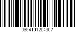 Código de barras (EAN, GTIN, SKU, ISBN): '0684191204807'