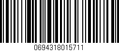Código de barras (EAN, GTIN, SKU, ISBN): '0694318015711'