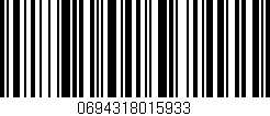 Código de barras (EAN, GTIN, SKU, ISBN): '0694318015933'
