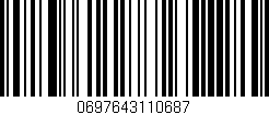 Código de barras (EAN, GTIN, SKU, ISBN): '0697643110687'