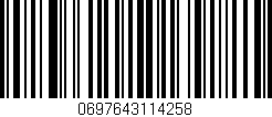 Código de barras (EAN, GTIN, SKU, ISBN): '0697643114258'