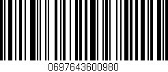 Código de barras (EAN, GTIN, SKU, ISBN): '0697643600980'