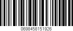 Código de barras (EAN, GTIN, SKU, ISBN): '0698458151926'