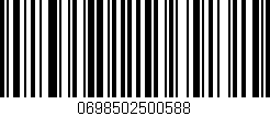 Código de barras (EAN, GTIN, SKU, ISBN): '0698502500588'
