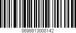 Código de barras (EAN, GTIN, SKU, ISBN): '0698813000142'