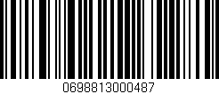 Código de barras (EAN, GTIN, SKU, ISBN): '0698813000487'