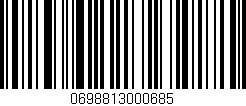 Código de barras (EAN, GTIN, SKU, ISBN): '0698813000685'