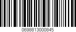 Código de barras (EAN, GTIN, SKU, ISBN): '0698813000845'