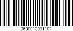 Código de barras (EAN, GTIN, SKU, ISBN): '0698813001187'