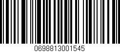 Código de barras (EAN, GTIN, SKU, ISBN): '0698813001545'