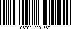 Código de barras (EAN, GTIN, SKU, ISBN): '0698813001668'
